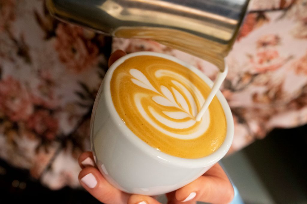 Latte art - bloem